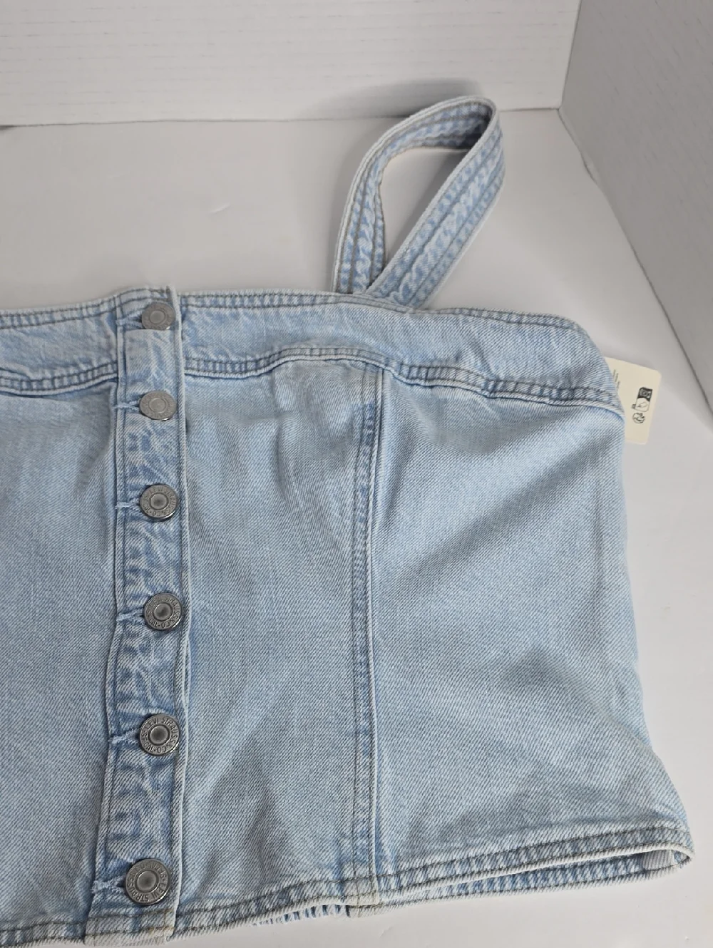Levi's Women's Drea Tank Denim Top Large - Picture 5 of 10